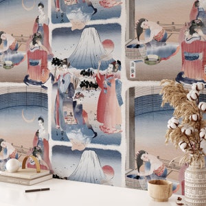 Carta da Parati Giapponese Geisha Japan