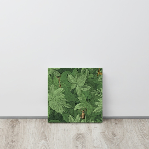 Botanical Canvas useful gifts also for coffee bar decor, aesthetic framed home inspo