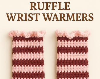Rüschen Pulswärmer Häkelanleitung – Rüschen Stulpen – PDF Pattern Deutsch