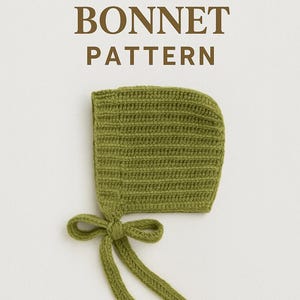 Häkelanleitung Bonnet – gerippt mit Bindebändern (PDF) Deutsch
