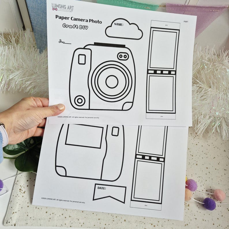 Camera Paper Craft for Kids, Interactive Film Strip Slide Activity ...