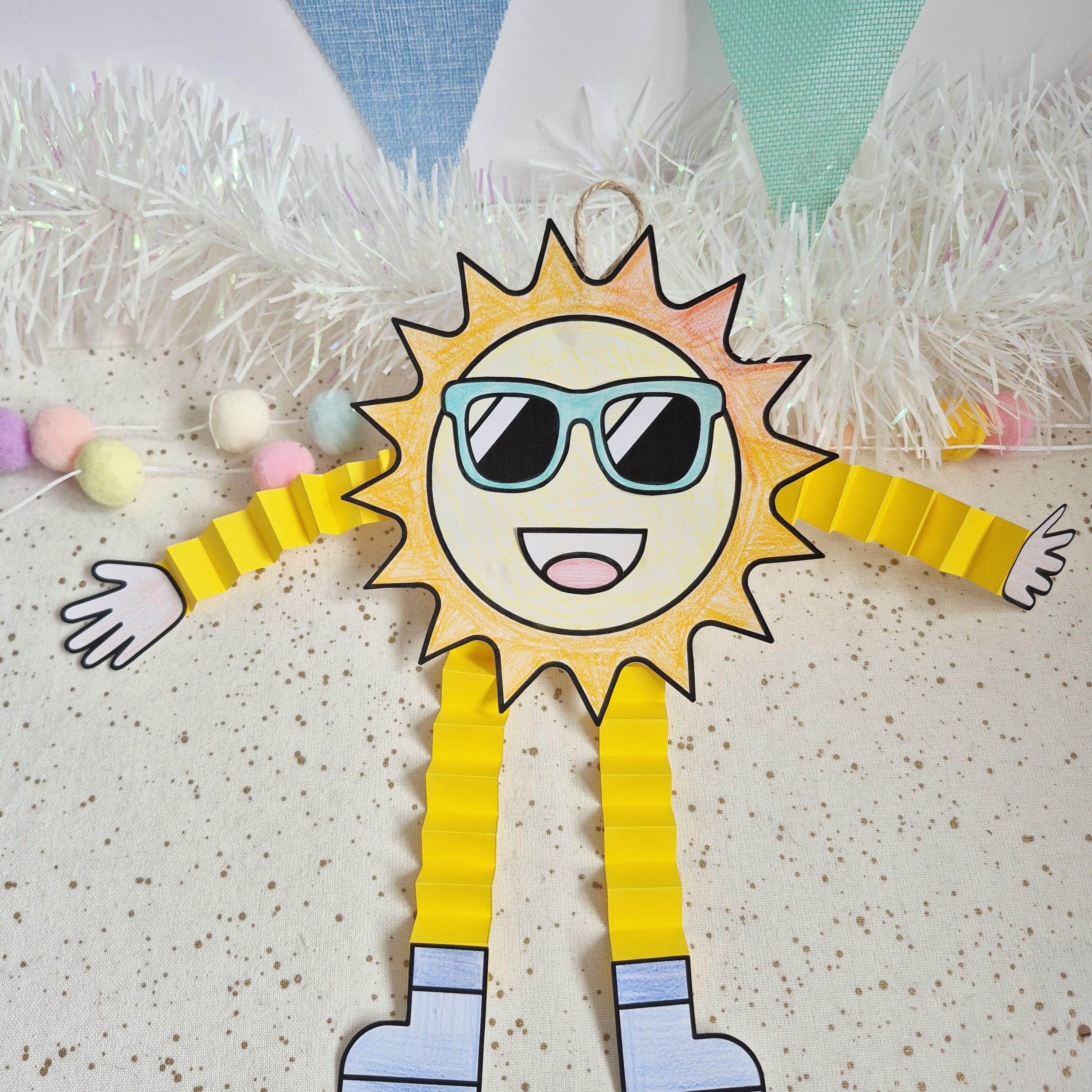 Build a Sun Craft Printable for Kids: Summer Activity, Cut and Paste ...