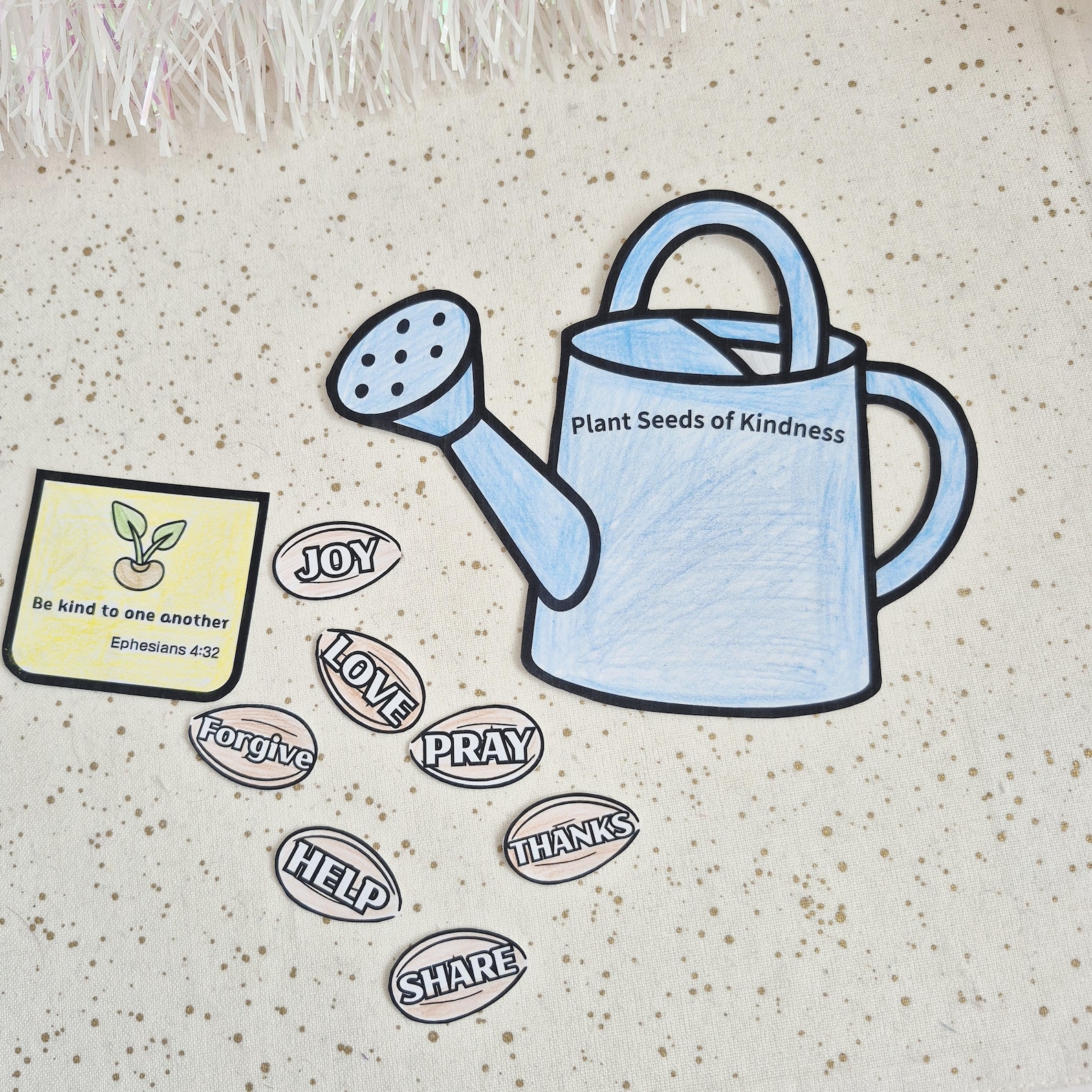 Kindness Seeds Bible Craft for Kids, Ephesians 4:32 Sunday School ...