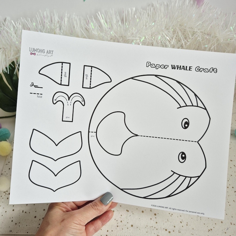 Jonah and the Whale Bible Craft Printable, Sunday School Activity for ...