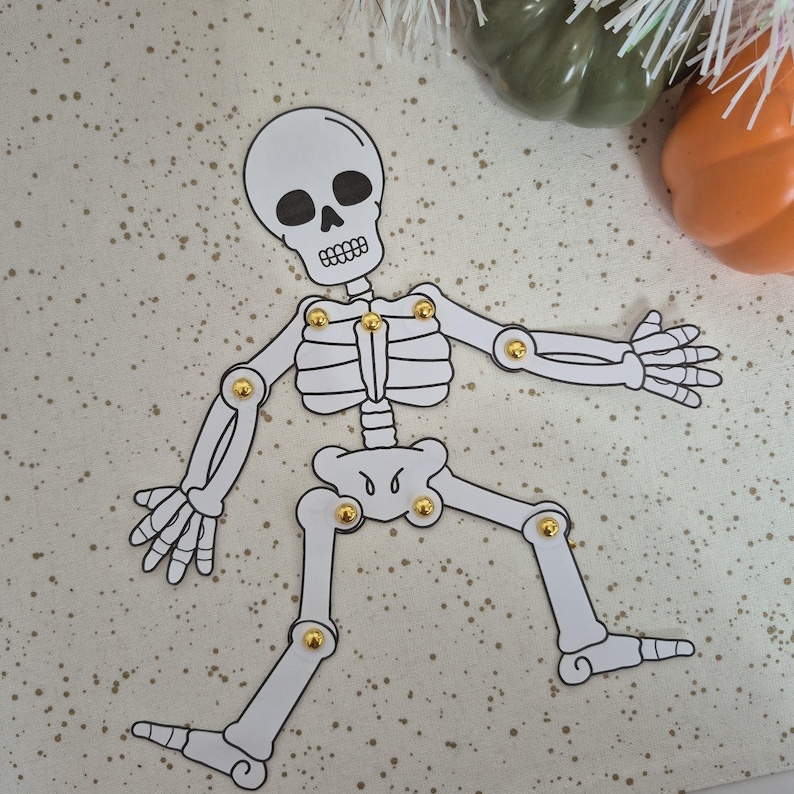 Printable Skeleton Craft for Kids | Halloween Activity | Moveable ...
