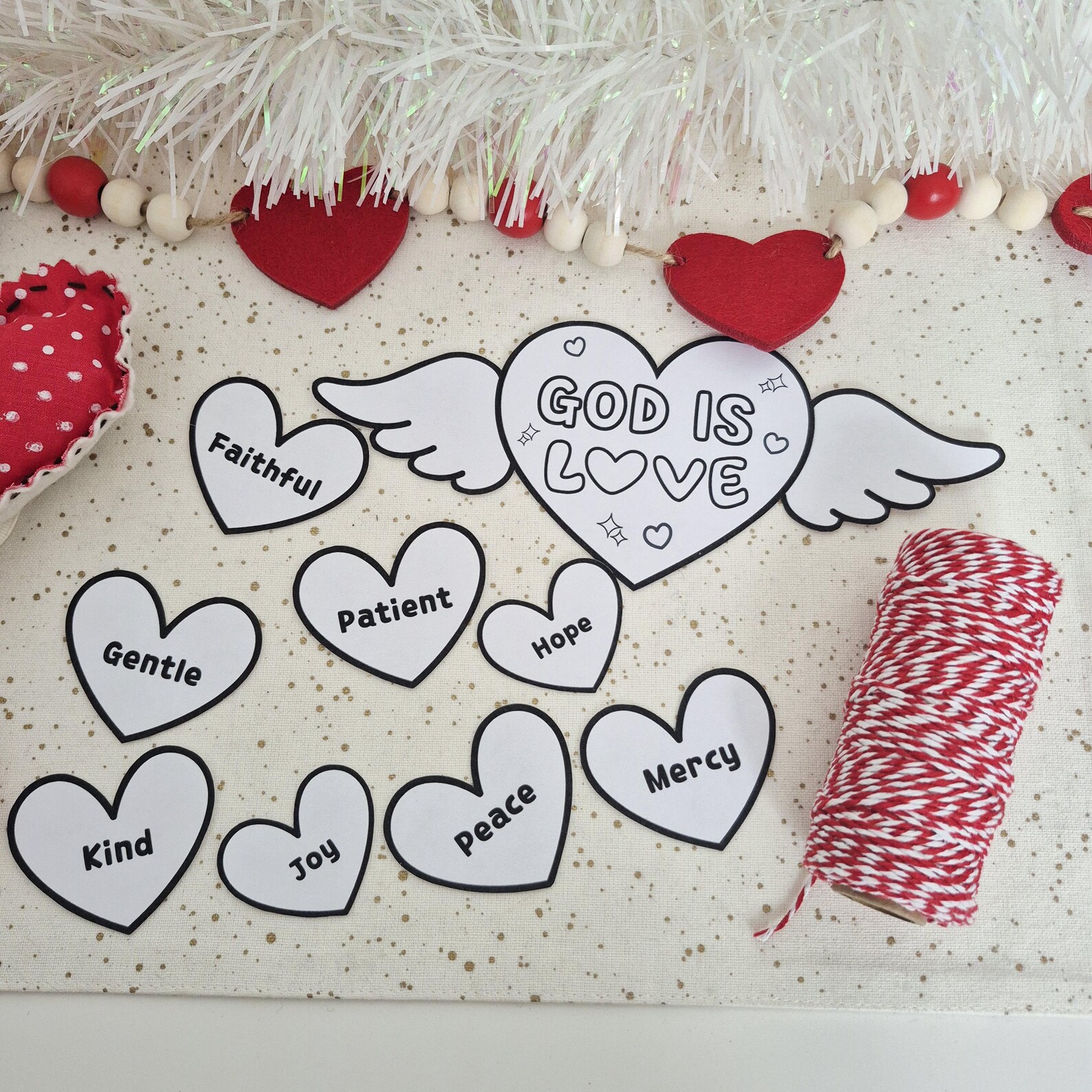 Christian Valentine’s Day Craft for Kids | God is Love Heart Mobile ...