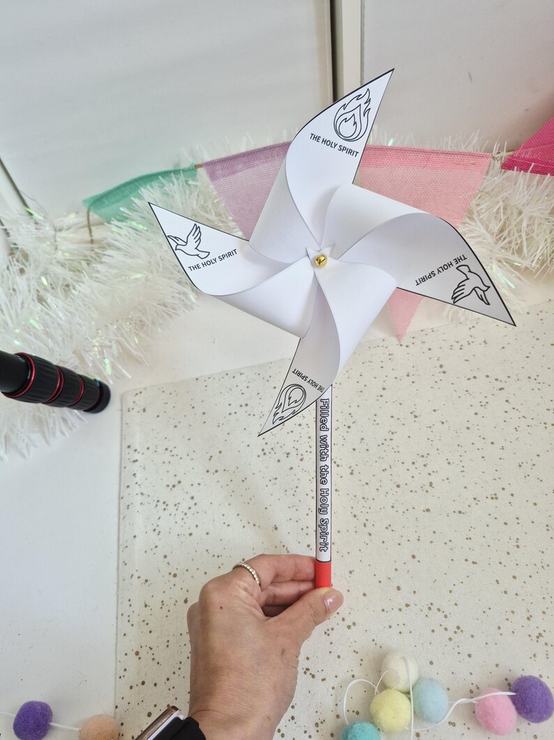 Pentecost Pinwheel Craft for Kids | Holy Spirit Bible Activity | Sunday ...