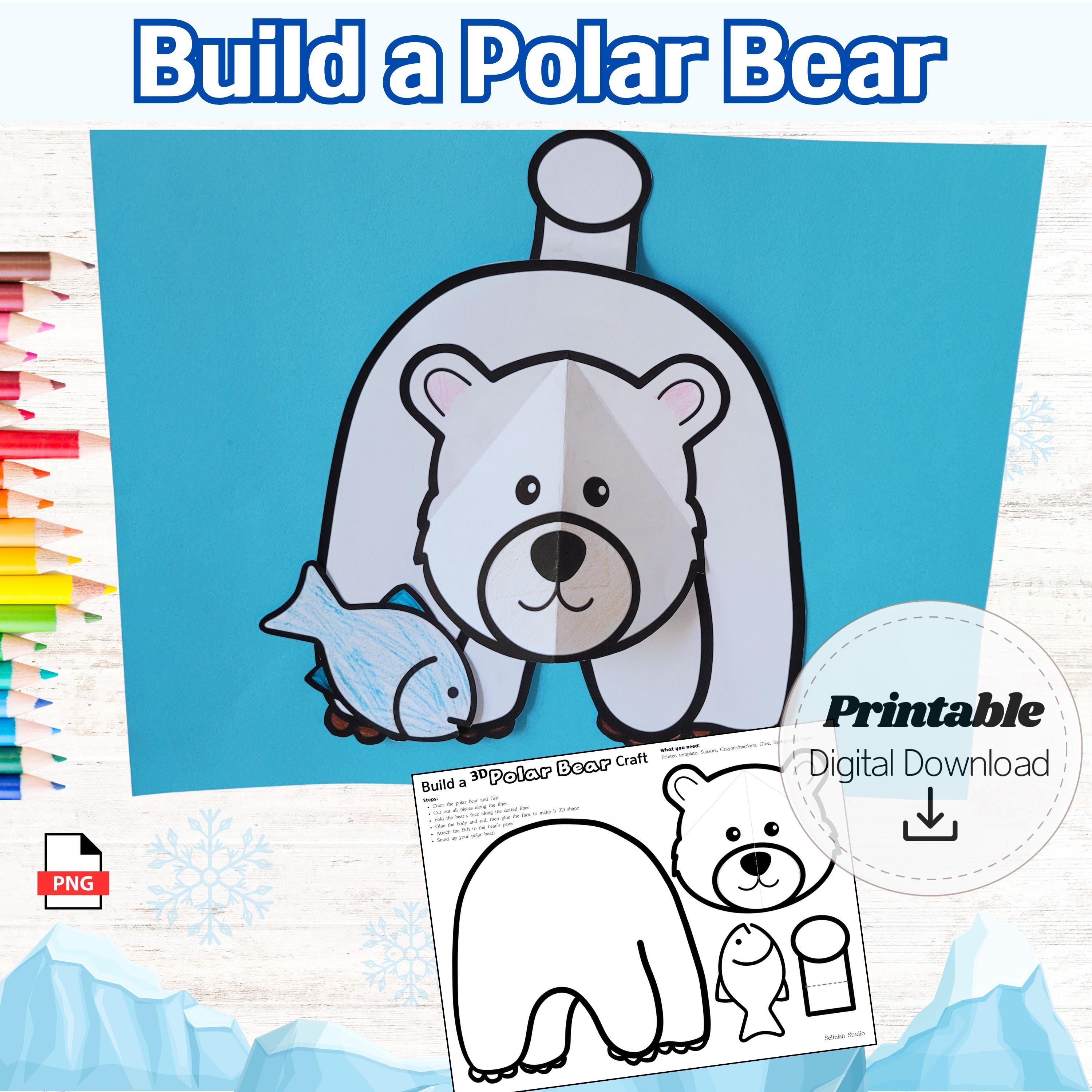 38 Un-BEAR-lievable Crafts: Engaging and Easy DIY Projects for Kids 28 Printable 3D Polar Bear Craft, Winter Animal Paper Craft for Kids,…