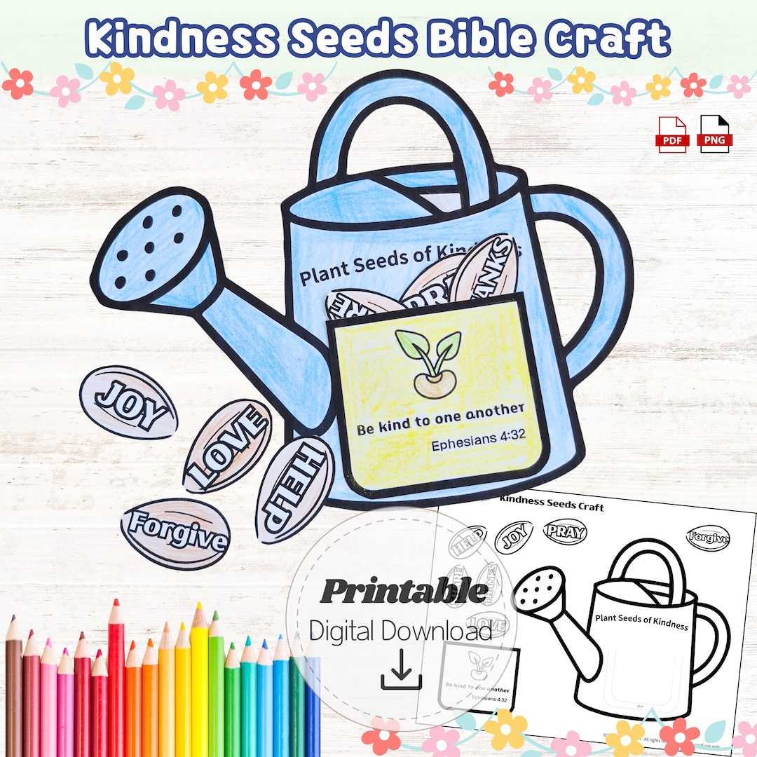 Kindness Seeds Bible Craft for Kids, Ephesians 4:32 Sunday School ...