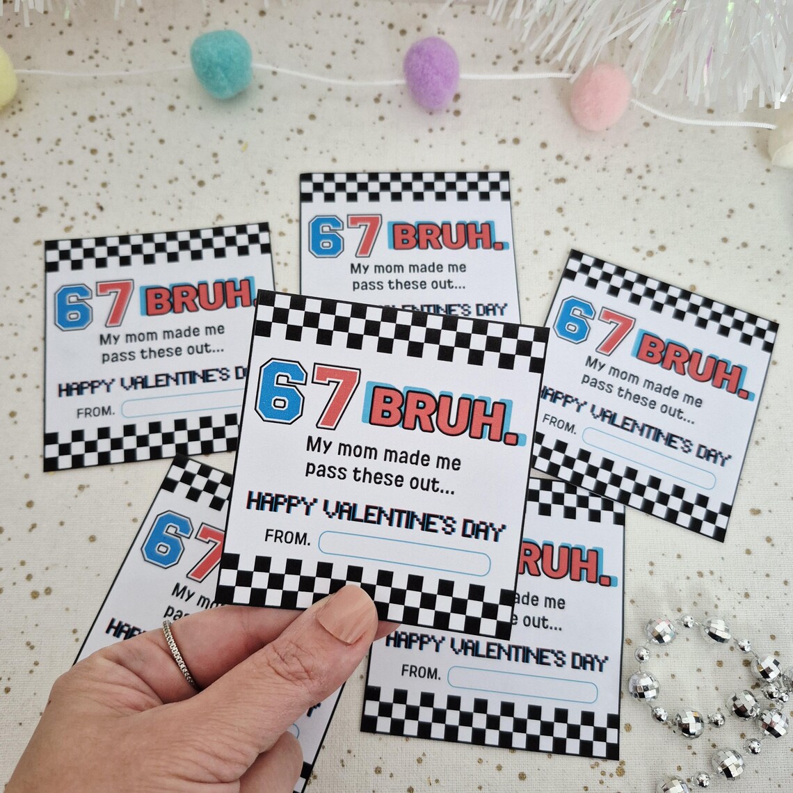 67 Valentine Cards for Kids Printable | Funny 6-7 Classroom Cards | Six ...