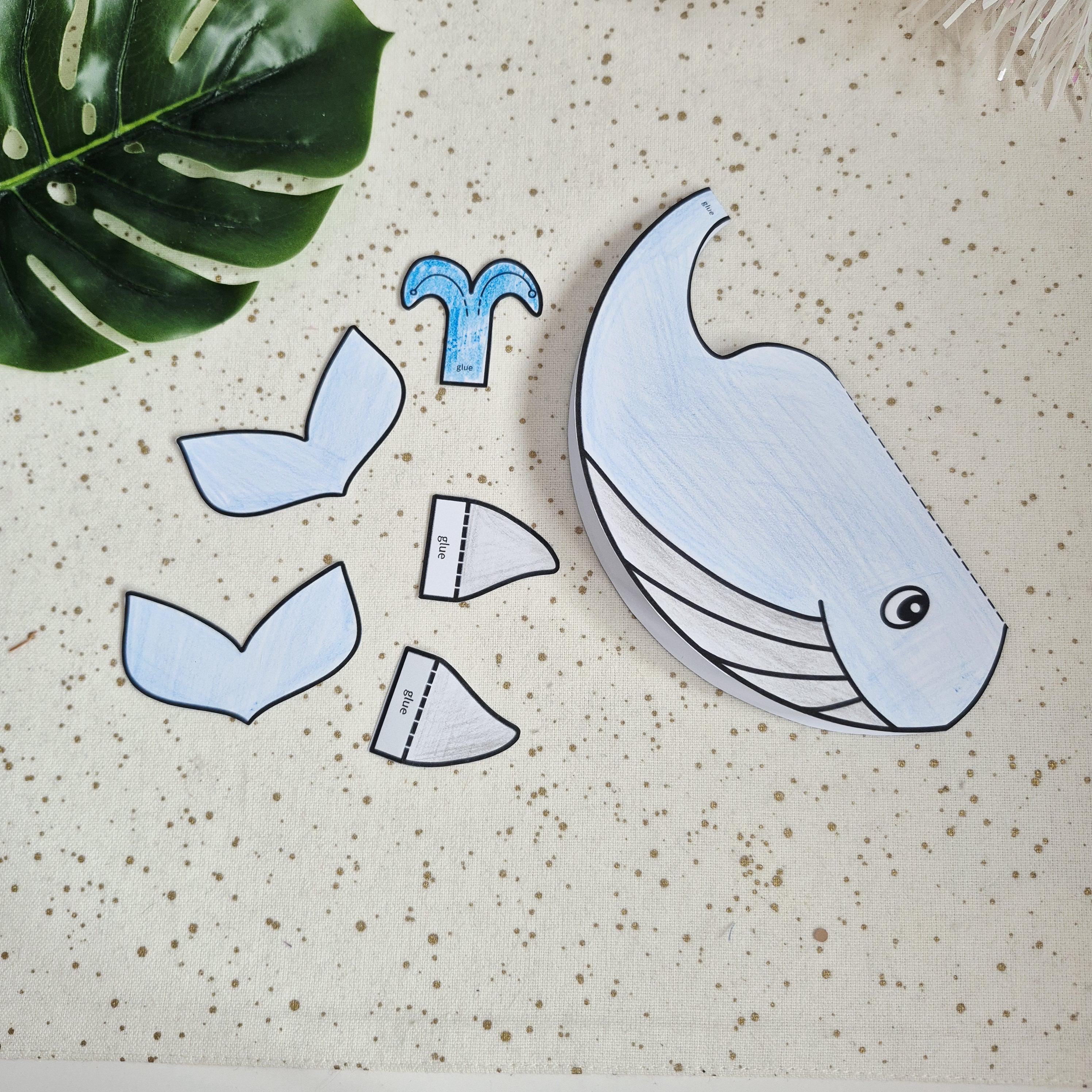 Jonah and the Whale Bible Craft Printable, Sunday School Activity for ...