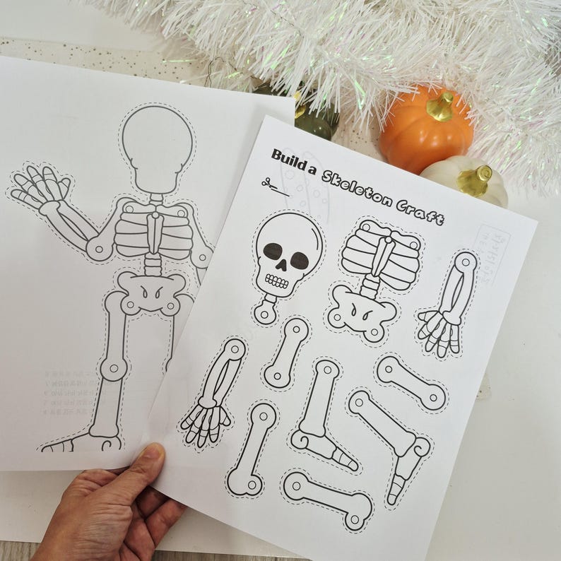 Printable Skeleton Craft for Kids | Halloween Activity | Moveable ...