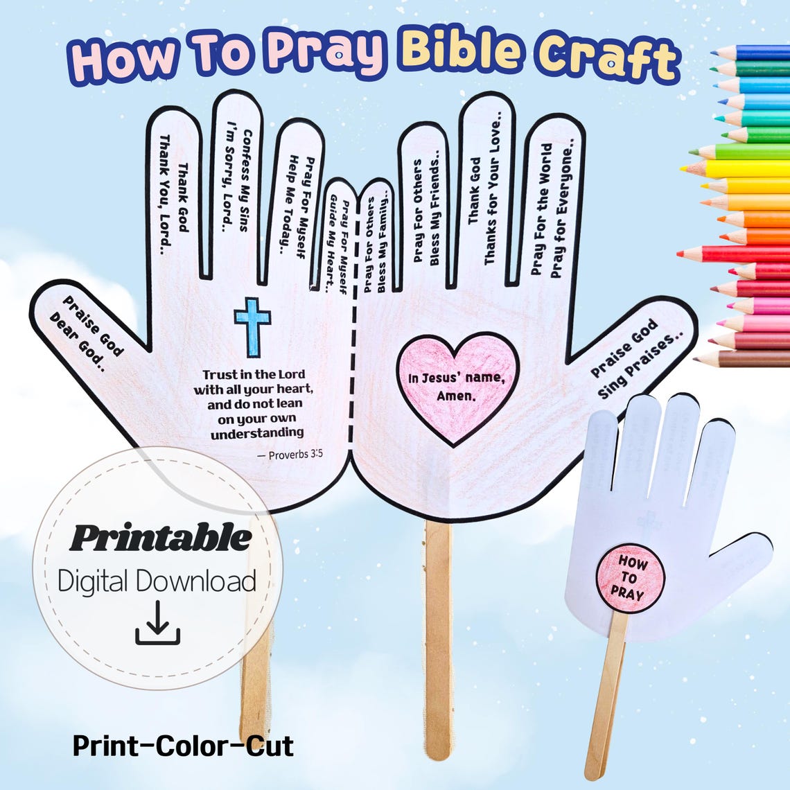 How To Pray Foldable Craft For Kids Sunday School Bible Lesson Prayer How To Pray Foldable Craft For Kids Sunday School Bible Lesson Prayer