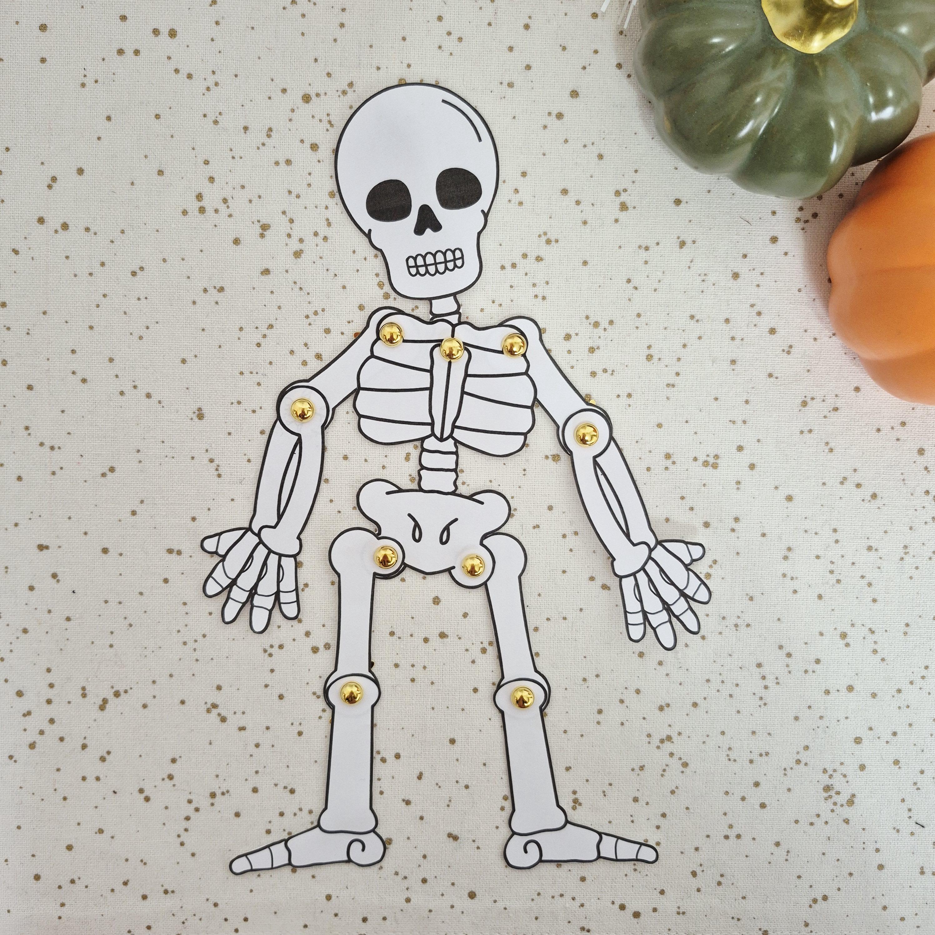 Printable Skeleton Craft for Kids | Halloween Activity | Moveable ...