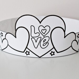 Valentine's Day Crown Printable Valentines Kids Craft Activity, Love ...