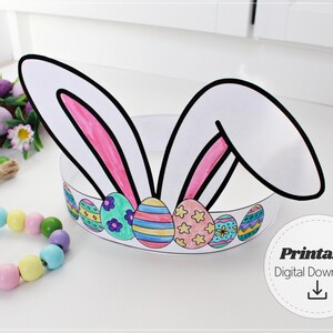 Easter Crafts Activity, Easter Coloring Crown DIY Easter Kids Craft ...