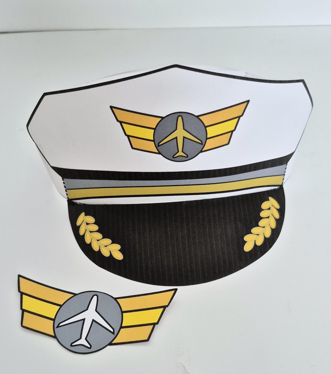 Diy Aircraft Hat Printable Pilot Hat Template DIY Paper Captain