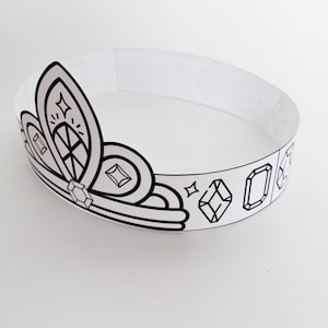 Paper Princess Crown Template Printable Kids Paper Tiara Craft DIY ...