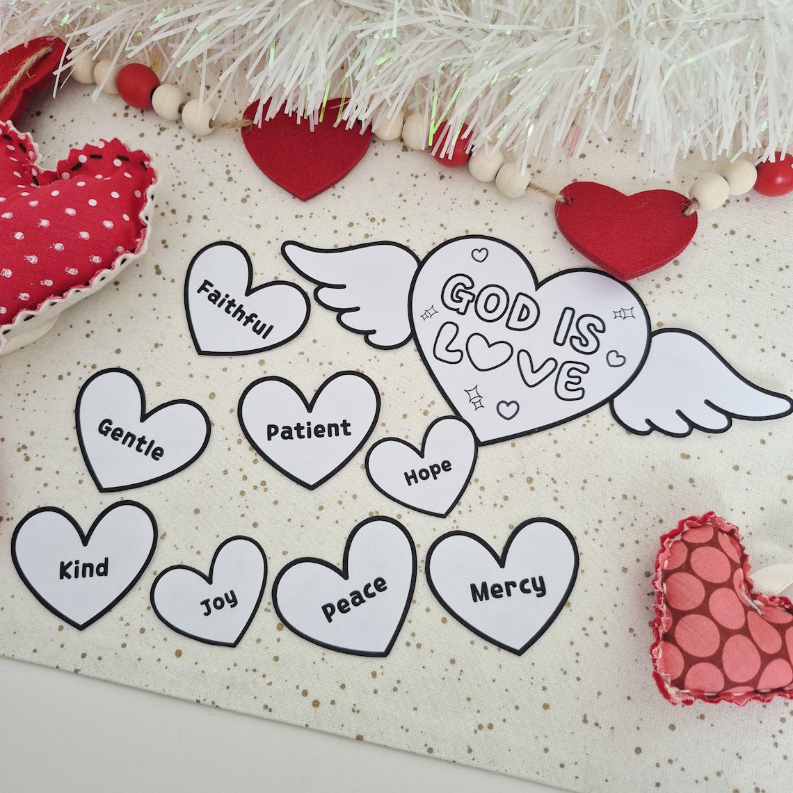 Christian Valentine’s Day Craft for Kids | God is Love Heart Mobile ...