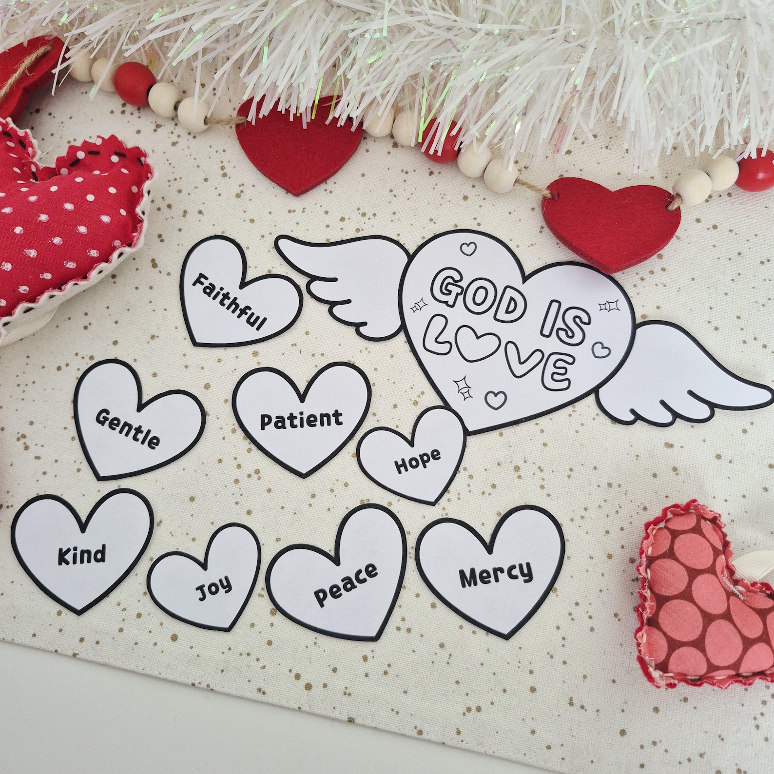Christian Valentine’s Day Craft for Kids | God is Love Heart Mobile ...
