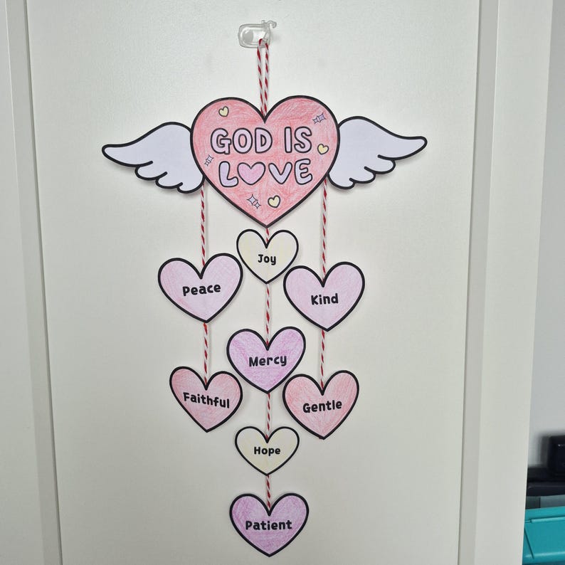 Christian Valentine’s Day Craft for Kids | God is Love Heart Mobile ...