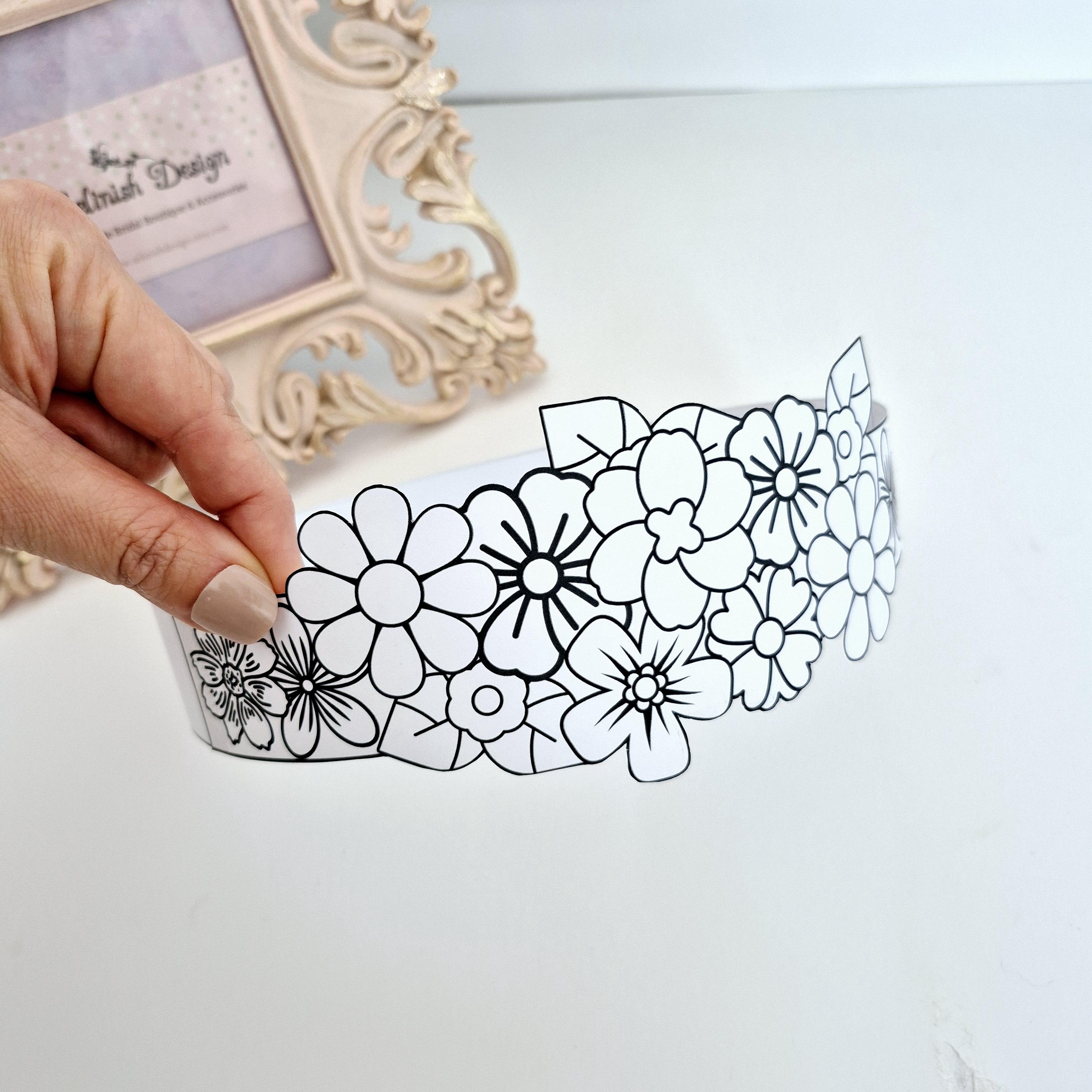 Printable Flower Crown Template Kids Spring Craft Activity DIY Paper ...