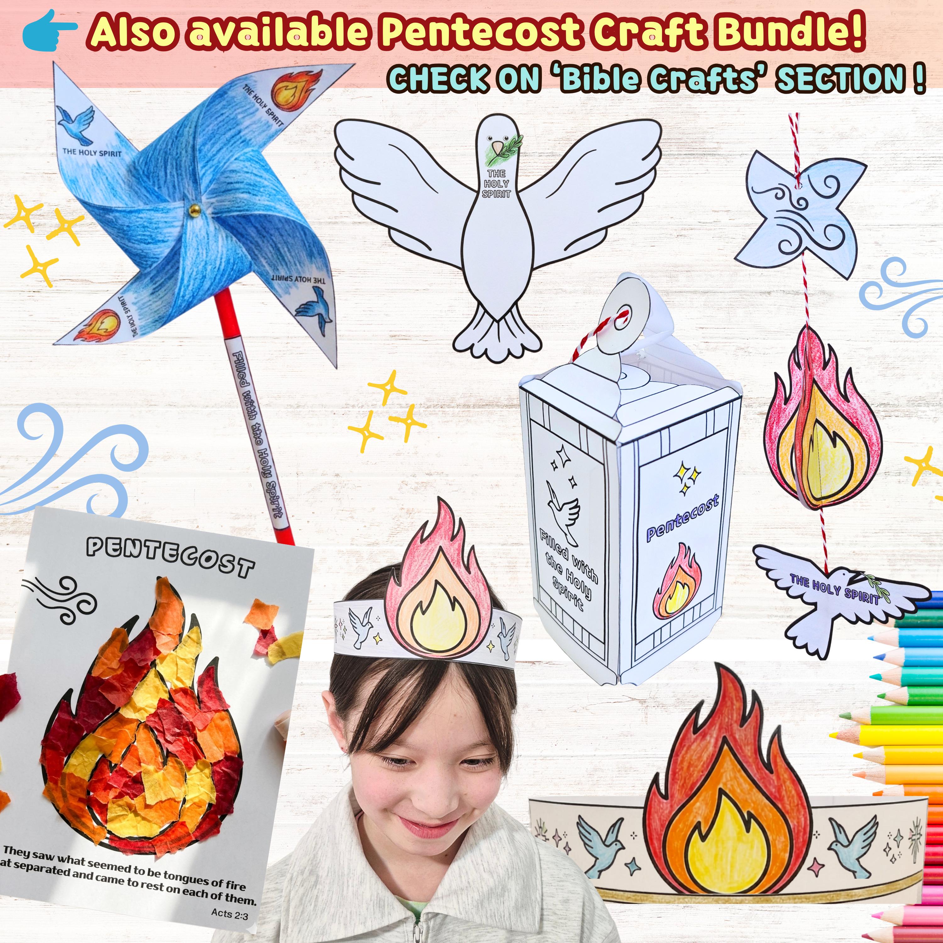 Pentecost Pinwheel Craft for Kids | Holy Spirit Bible Activity | Sunday ...