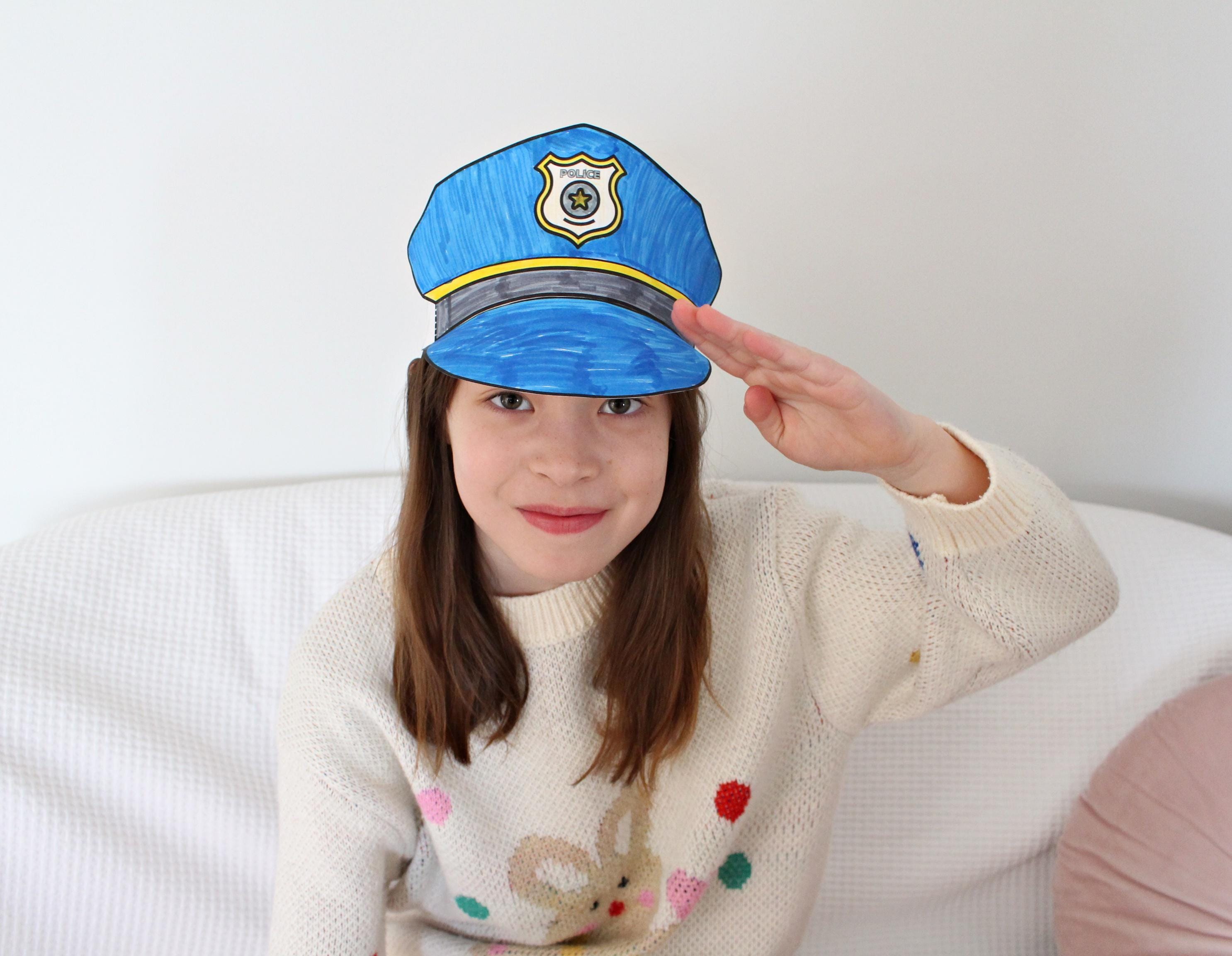 Police Hat Printable Template DIY Kids Police Officer Costume Community