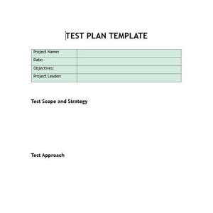 Test Plan Template / Test Template / Testing Template / School Template / Lab Template / Laboratory Template / Plan Template / Digital