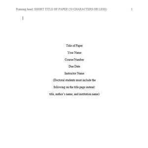 APA Format Template / APA 6th Edition / MLA / Paper Layout / College Paper / Apa Formatting / Thesis / Essay / Apa Template / Apa 6/ Digital