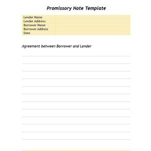 Promesse Sjabloon / Promissory Template / Lender Template / Lening Template / Belofte om te betalen / Digitale Download / Instant Download