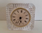 80s Quartz Glass Clock Clock Cut Glass Clocks Quartz Clock Lead Crystal Elegant Decorative Decor Office Decor Gift CIJ