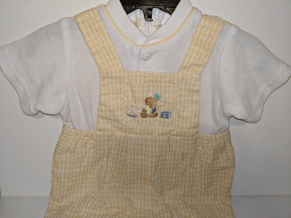 Gingham Romper / 6-9 Months / Yellow Gingham / Vi… - image 2