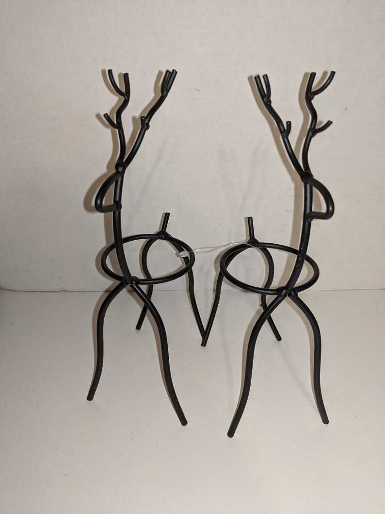 Metal Reindeer Candle Holders / Set of Reindeer / Metal Etsy