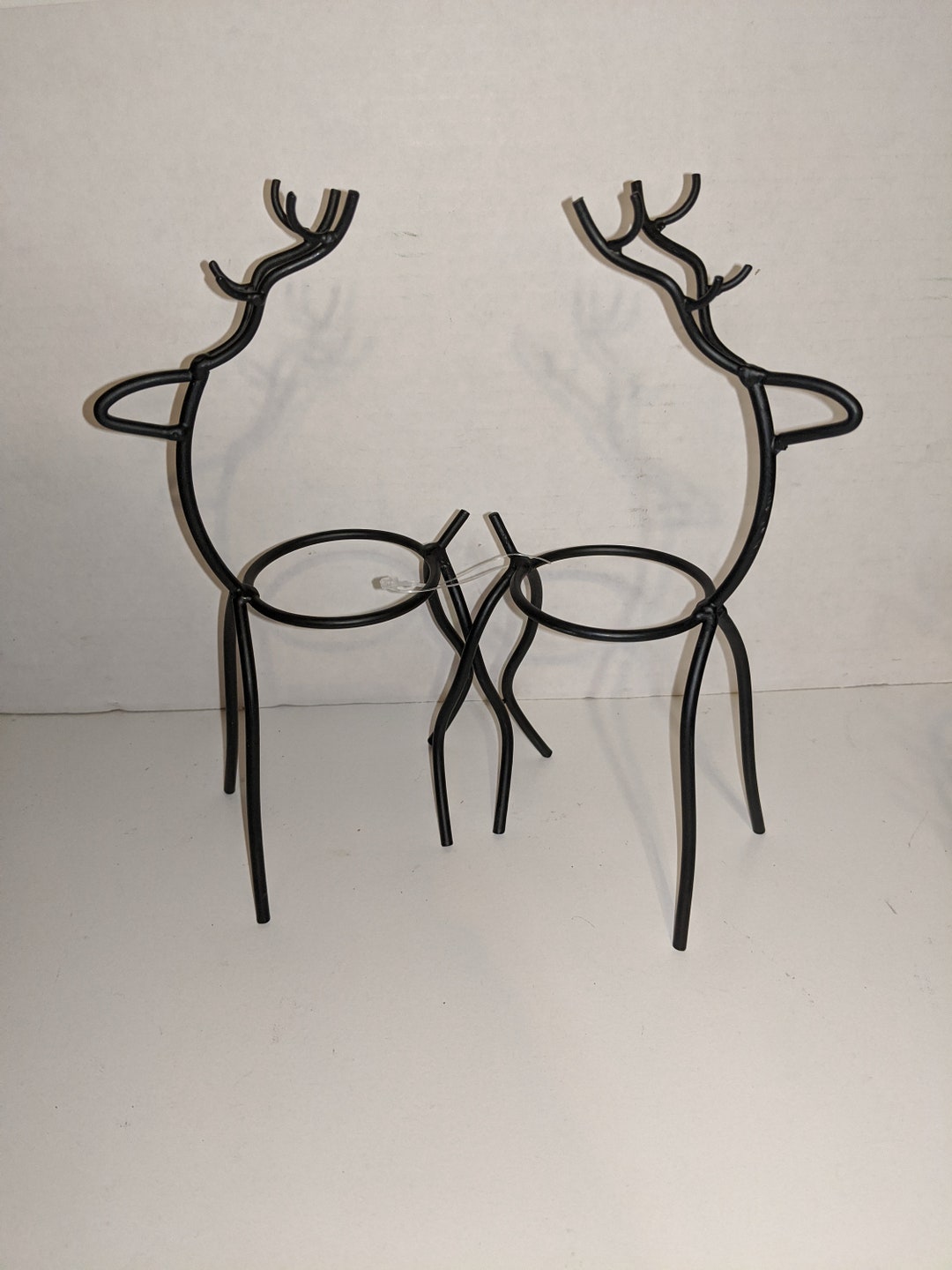 Metal Reindeer Candle Holders / Set of Reindeer / Metal Reindeer