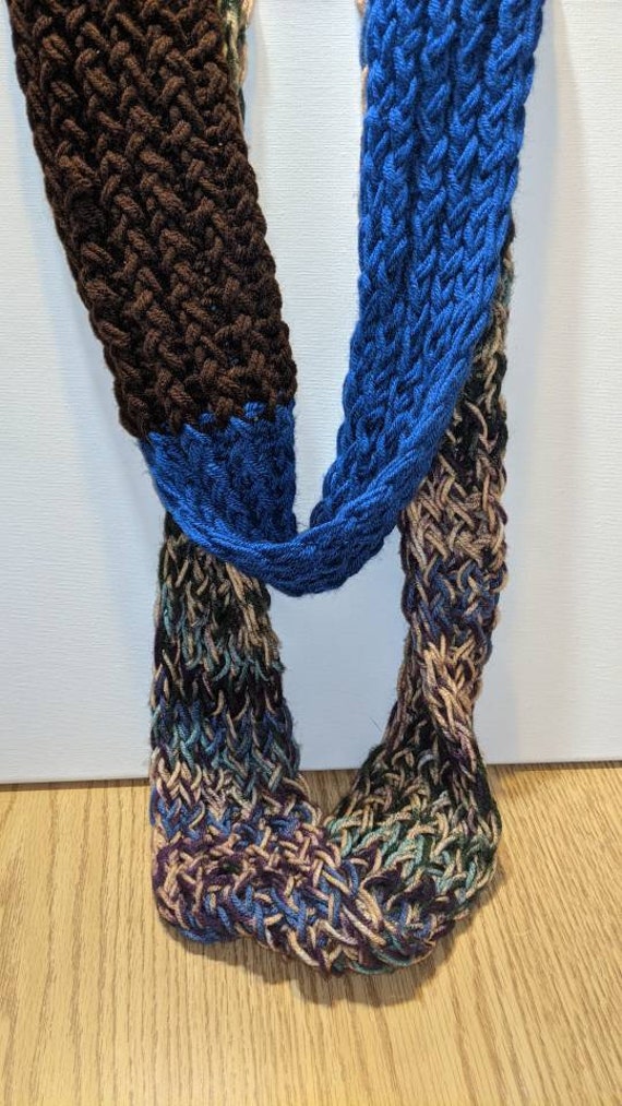 Infinity Scarf / Handmade / Crocheted Scarf / Croc