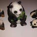 Panda Bear Figurines / Pandas / Panda Set / Panda Bears / Collectibles / Knick Knacks / Japanese Bears / Chinese Bears / Collectible / CIJ