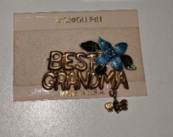 Best Grandma Brooch / Best Grandma / Grandma Gift / Mothers Day Gift / Birthday Gift / Grandma / Great Grandma / Grandmothers / Gran / Gift