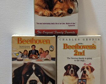 Beethoven / Beethoven 2nd / Benji / Dog Movies / Dog Vhs / Vhs Tapes / Vhs / Movies About Dogs / Saint Bernard / Benji the Dog / Dog Lovers