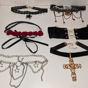 Choker Necklace / Choker Necklaces / Choker / Chokers / Necklace / Necklaces / Goth Choker / Witchy Choker / Witch / Grunge / Goth / Jewelry