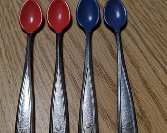 Baby Spoons / Infant Spoon / Vintage Gerber / First Years Spoon / 80s /  Stainless Steel Spoon / Spoon / Kitchen / Baby Item / Rose Spoon/cij 