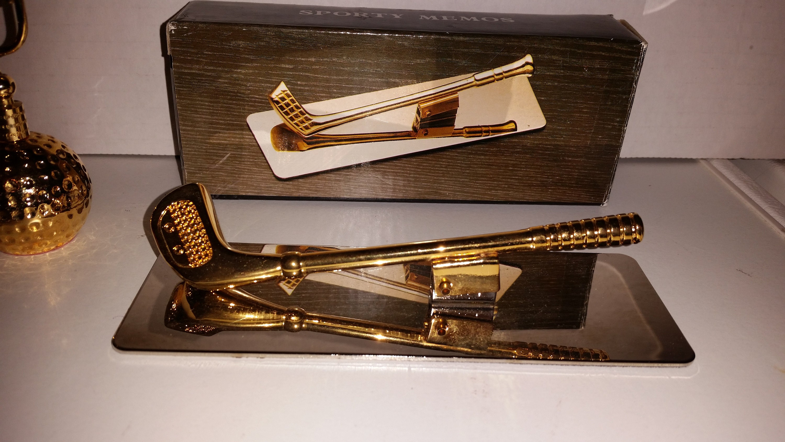 Brass Golf Office Decor / Golf Club Desk Paper Clip / Brass / Etsy UK