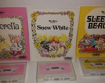 Cinderella / Snow White / Sleeping Beauty / Audiobook / Audio Book / Book on Tape / Cassette Tape / Cassette / Golden Book / Tele Story /CIJ