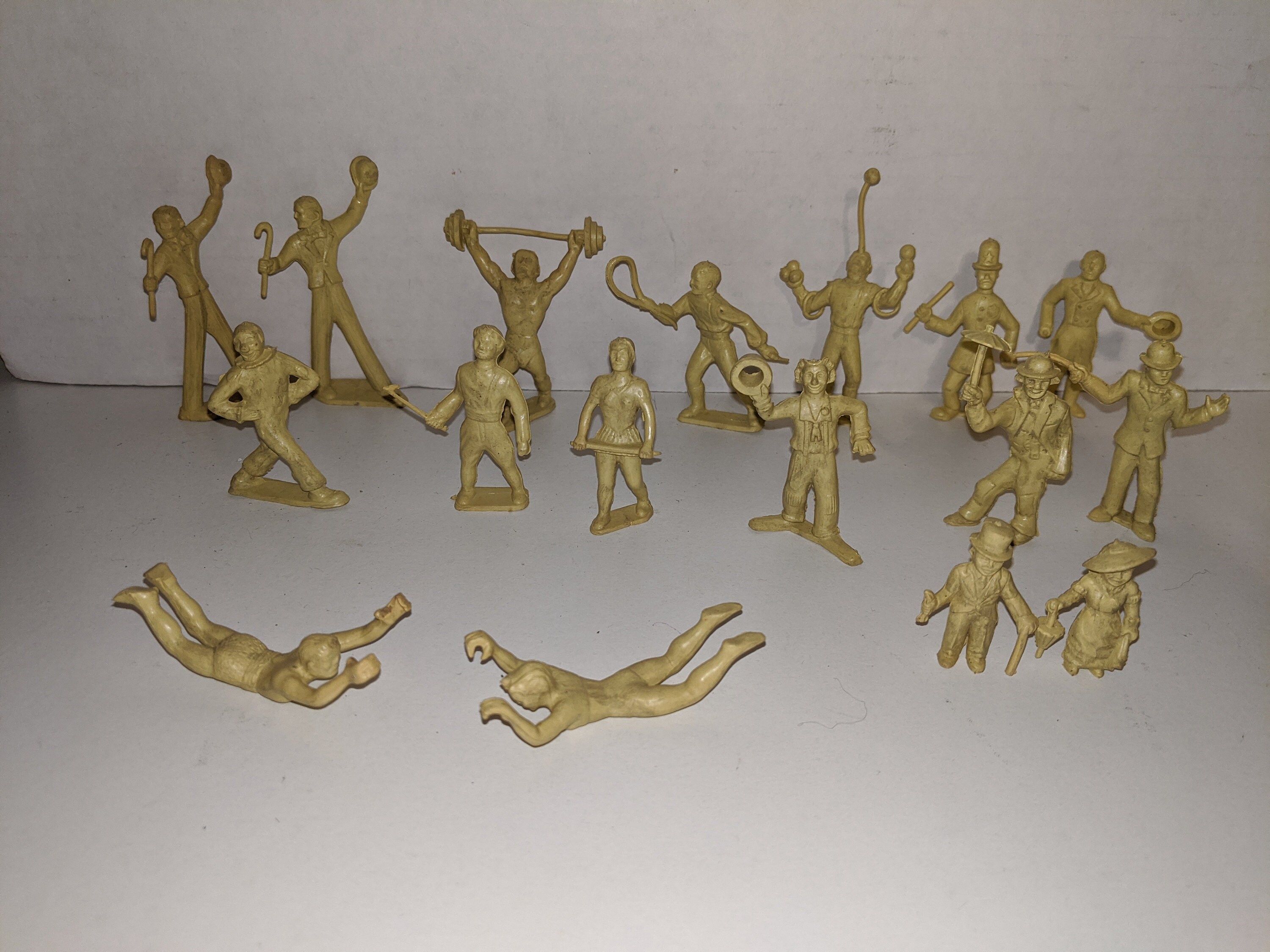 RARE Marx Rubber Miniature Circus Figures / 17 Pc Set / Super Etsy
