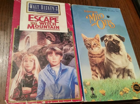 Vintage VHS Tapes / 80s /90s/milo and Otis/escape to Witch