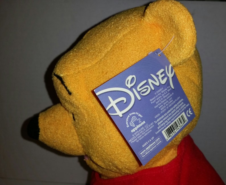 Applause Winnie the Pooh Bear Pooh Pooh Bear Winnie the Pooh Disney New Tags CIJ Pooh Plush Flocked Pooh Stuffed Pooh