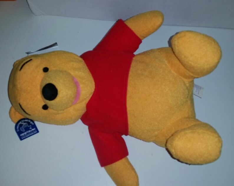 Applause Winnie the Pooh Bear Pooh Pooh Bear Winnie the Pooh Disney New Tags CIJ Pooh Plush Flocked Pooh Stuffed Pooh