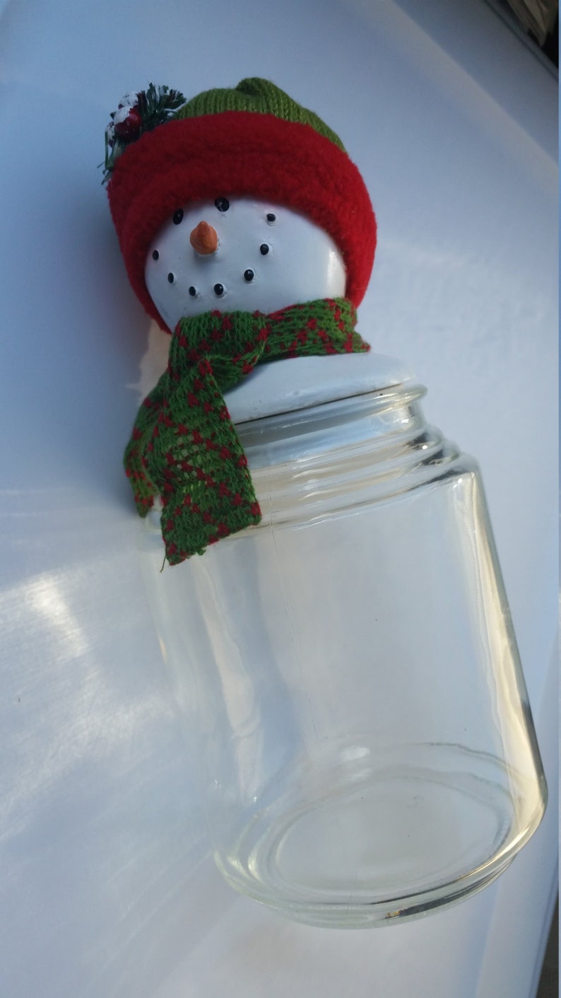 Cute and quirky homemade christmas ornaments for holidays Snowman Christmas Jar / Snowman Mason Jar / Snowman Jar / | Etsy