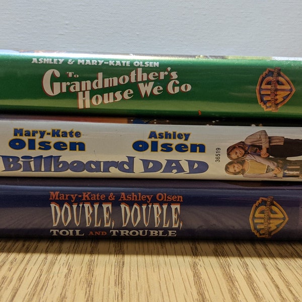 Mary Kate & Ashley Olsen / Olsen Twins / Double Double Toil and Trouble / To Grandmother's House We Go / Billboard Dad / 90s Movies / VHS