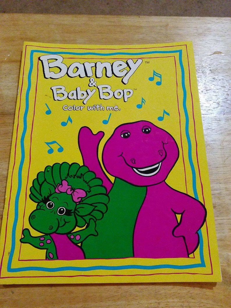 RARE Barney and Baby Bop Coloring Book / Paperback / 1992 / - Etsy